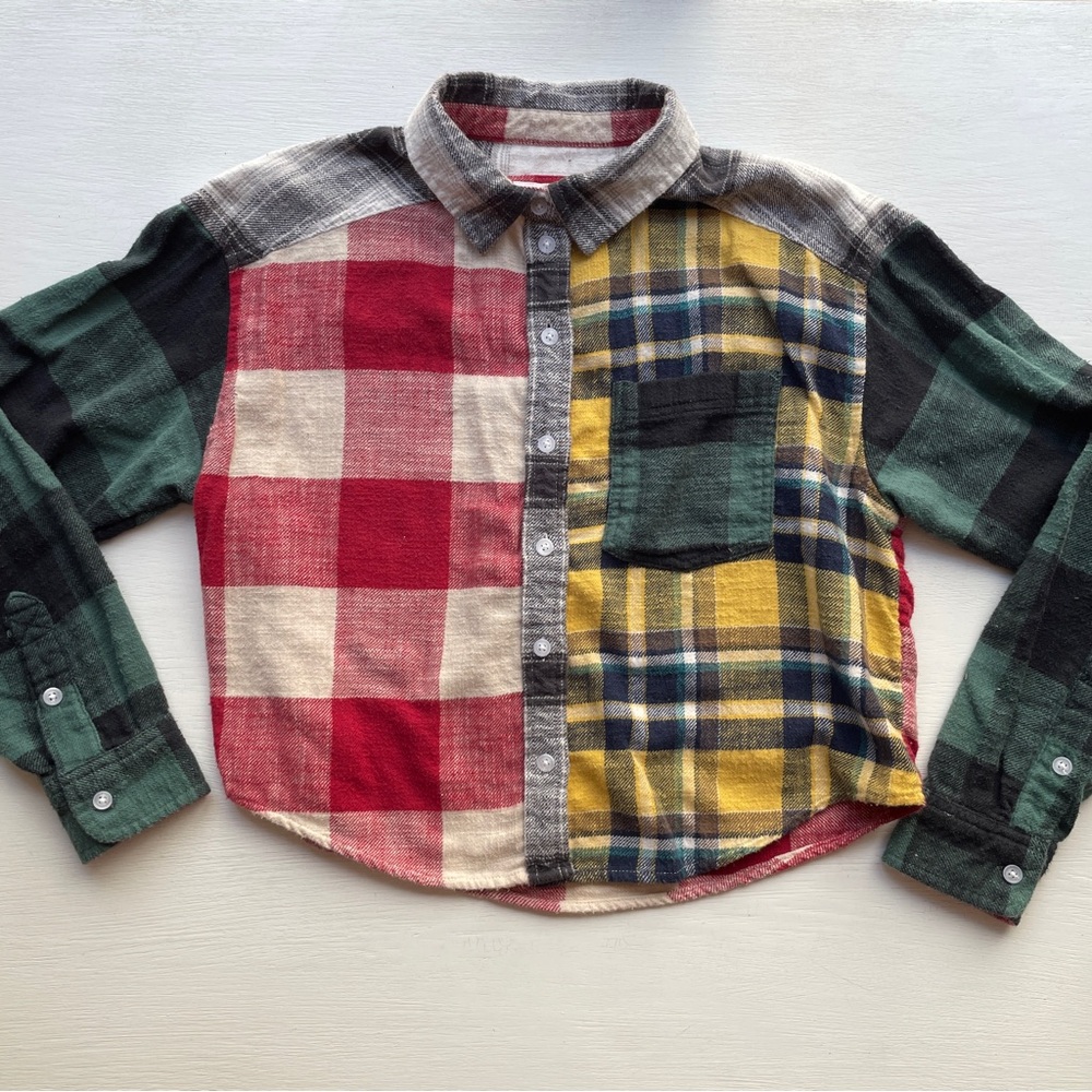 American Eagle Cropped Flannel